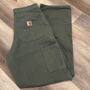 Carhartt dungaree flannel lined work pants